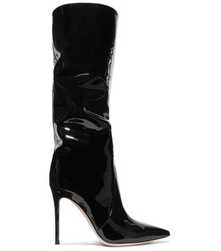 Gianvito Rossi + 105 Patent-Leather Knee Boots