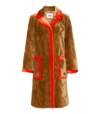 Stand + Chantal Faux Fur Trimmed Teddy Coat