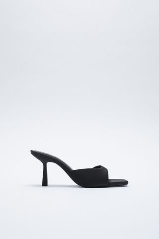Zara + Square Toe Heeled Sandals