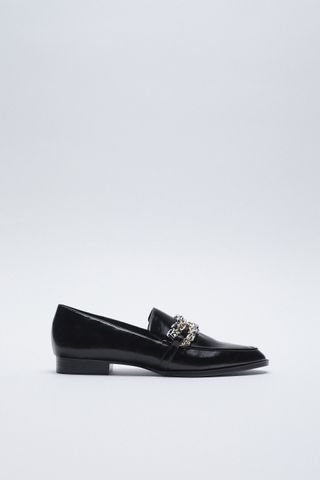 Zara + Low Heel Multi-Chain Loafers