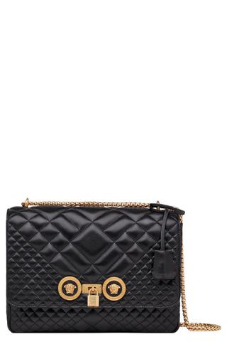 Versace + Icon Quilted Leather Shoulder Bag