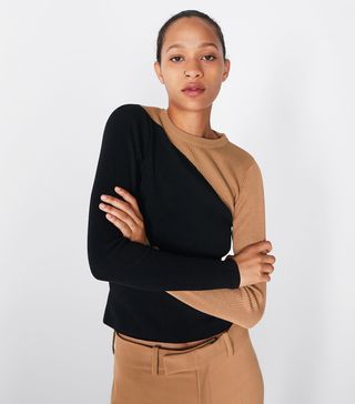 Zara + Color Block Sweater
