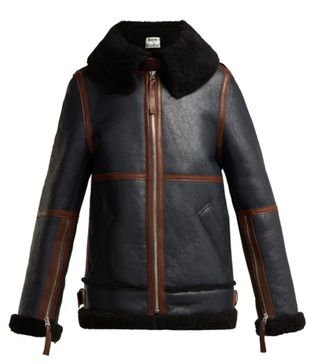 Acne Studios + Panelled Shearling Jacket