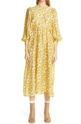 Baum Und Pferdgarten + Atlanta Geo Print Long Sleeve Dress