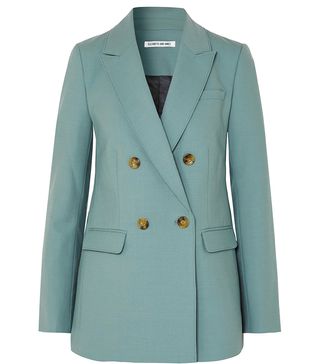 Elizabeth and James + Sterling Double-Breasted Woven Blazer