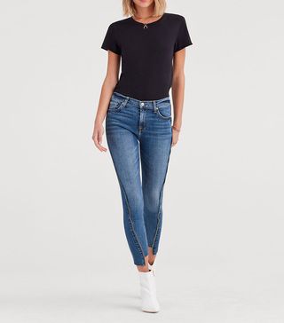 7 for All Mankind + High-Waist Ankle Skinny Jeans