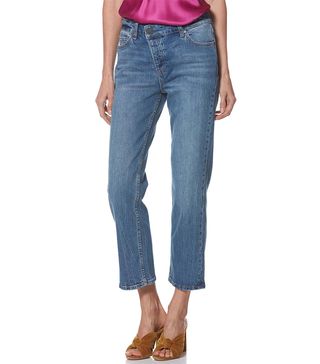 Paige + Noella Asymmetrical High-Waist Crop Jeans