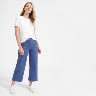 Everlane + Cotton Box-Cut T-Shirt by Everlane in White