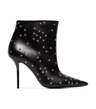 Saint Laurent + Pierre Star-Embellished 95 Leather Boots
