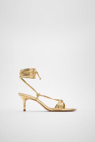 Zara + Mid-Heel Sandals