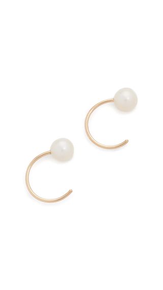 Zoe Chicco + 14k Gold Freshwater Cultured Pearl Huggie Earrings