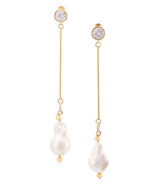 Mounser + Pearl Drop Earrings