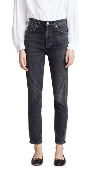 Citizens of Humanity + Olivia High Rise Slim Ankle Jeans in Wren