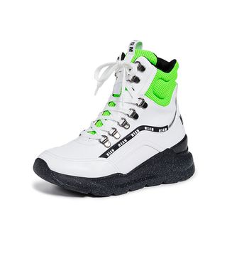 MSGM + Chunky Running Lace Up Mid Sneakers