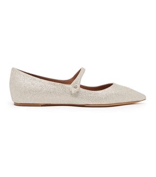 Tabitha Simmons + Hermione Glittered Leather Flats