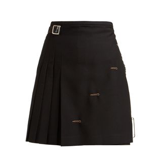 Le Kilt + Pleated Wool Skirt