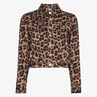 Miaou + Lex Leopard Print Cropped Jacket