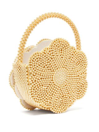 Shrimps + Buttercup Faux-Pearl Embellished Bag