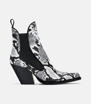 Zara + Cowboy Ankle Boots