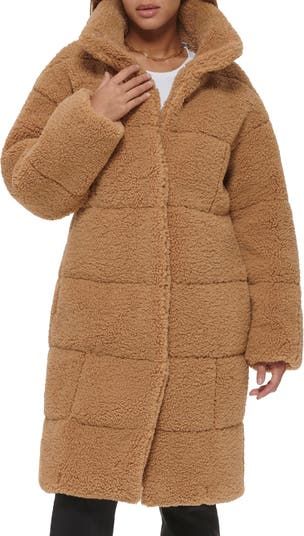 Levi's + Quilted Fleece Long Teddy Coat