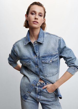 Mango + Strass Denim Jacket