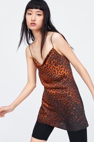 Zara + Animal Print Short Dress