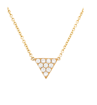 Anita Ko + 18K Diamond Small Triangle Pendant Necklace