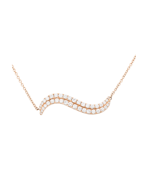 Anita Ko + 18K Diamond Double Row Wave Necklace