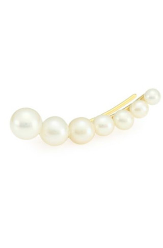 Anita Ko + 3MM Pearl & 18K Yellow Gold Single Floating Ear Clip