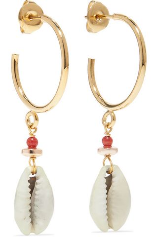 Isabel Marant + Gold-Tone Shell Earrings