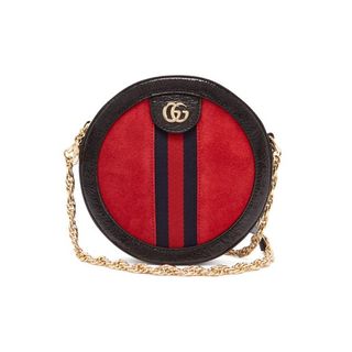 Gucci + Ophidia GG Leather and Suede Bag