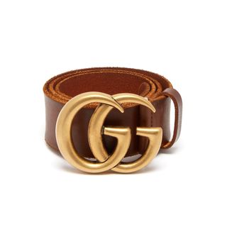 Gucci + GG Leather Belt