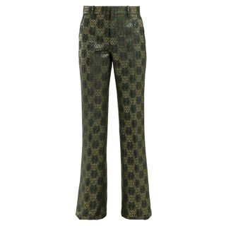 Gucci + GG-Jacquard Flared Trousers