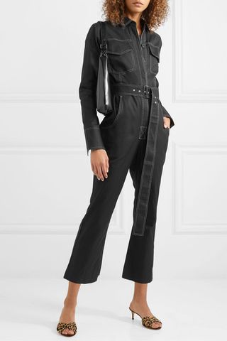 Orseund Iris + Workwear Belted Cotton-Gabardine Jumpsuit