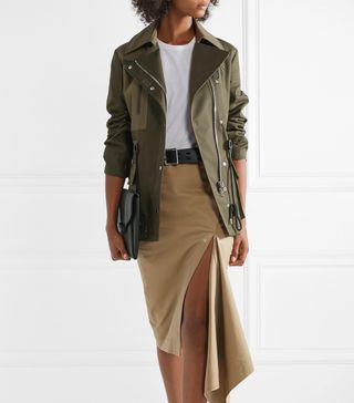 Altuzarra + Chet Quilted Shell-Paneled Cotton-Twill Jacket