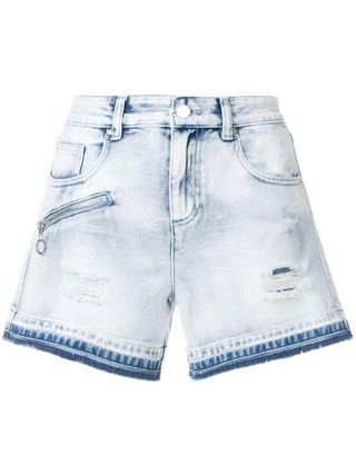 Versace Jeans + Washed Denim Shorts