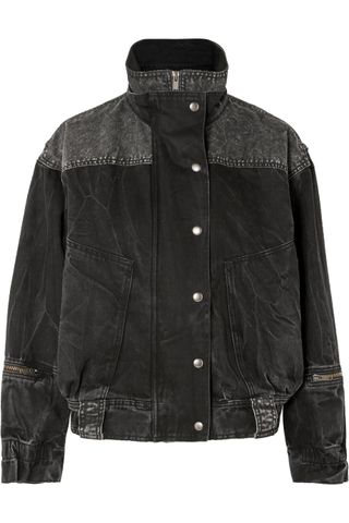 Givenchy + Oversized Crinkled-Denim Jacket