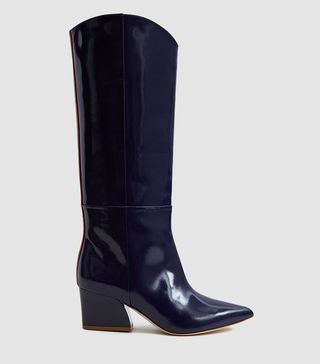 Tibi + Logan Western Tall Boot in Violet