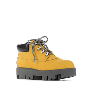 Acne Studios + Yellow Suede Ankle Boots