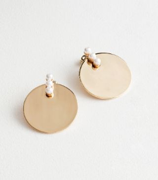 & Other Stories + Pearl Disc Earrings