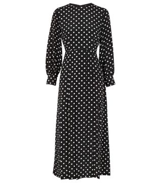 Rixo + Emma Polka-Dot Silk Chiffon Maxi Dress