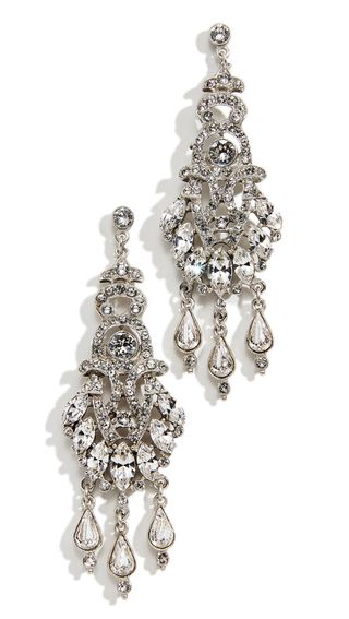 Ben-Amun + Ornate Crystal Drop Post Chandelier Earrings