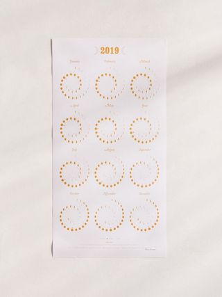 2019 + Moon Phase Calendar