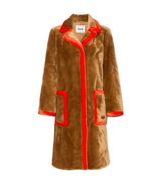 Stand + Chantal Faux Fur Trimmed Teddy Coat
