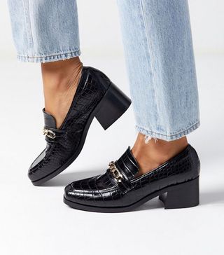 Urban Outfitters + Gema Chain Trim Heeled Loafer
