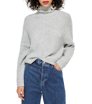 Topshop + Raglan Turtleneck Neck Sweater