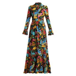 La DoubleJ + Visconti Colombo-Print Silk Dress