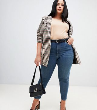 ASOS Design Curve + Recycled High-Rise Skinny Jeans