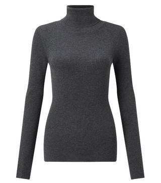 Jigsaw + Silk Cotton Polo-Neck Sweater