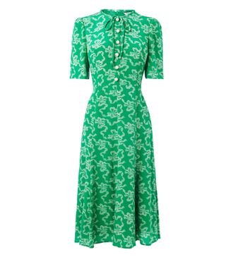 L.K.Bennett + Montana Green Silk Dress
